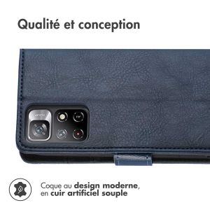 iMoshion Étui de téléphone portefeuille Luxe Xiaomi Redmi Note 11 (4G) / Note 11S (4G) - Bleu foncé