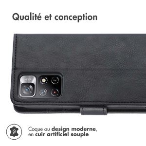 iMoshion Étui de téléphone portefeuille Luxe Xiaomi Redmi Note 11 (4G) / Note 11S (4G) - Noir