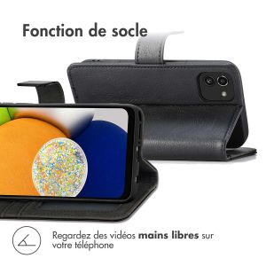 iMoshion Étui de téléphone portefeuille Luxe Galaxy A03 - Noir