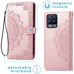 iMoshion Etui de téléphone portefeuille Mandala Realme 8 (Pro) - Rose Dorée