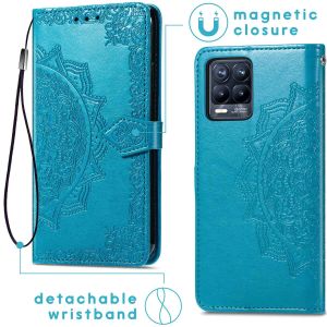iMoshion Etui de téléphone portefeuille Mandala Realme 8 (Pro) - Turquoise