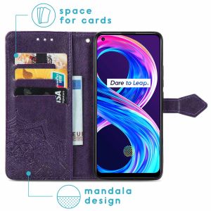 iMoshion Etui de téléphone portefeuille Mandala Realme 8 (Pro) - Violet