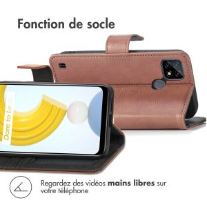 iMoshion Étui de téléphone portefeuille Luxe Realme C21 - Brun