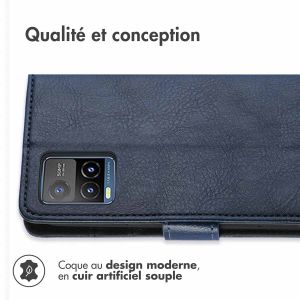 iMoshion Étui de téléphone portefeuille Luxe Vivo Y21(s) / Y33s - Bleu foncé