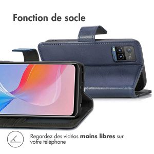 iMoshion Étui de téléphone portefeuille Luxe Vivo Y21(s) / Y33s - Bleu foncé