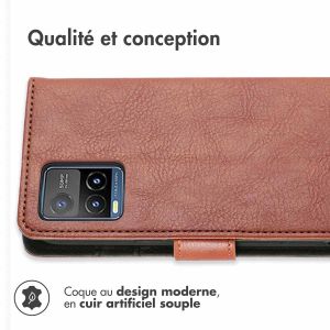 iMoshion Étui de téléphone portefeuille Luxe Vivo Y21(s) / Y33s - Brun