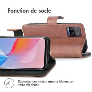 iMoshion Étui de téléphone portefeuille Luxe Vivo Y21(s) / Y33s - Brun
