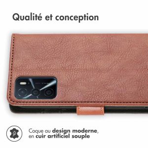 iMoshion Étui de téléphone portefeuille Luxe Oppo A16(s) / A54s - Brun