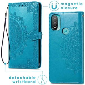 iMoshion Etui de téléphone portefeuille Mandala Motorola Moto E20 - Turquoise