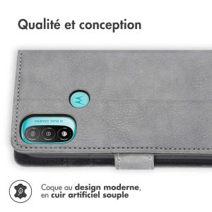 iMoshion Étui de téléphone portefeuille Luxe Motorola Moto E20 - Gris