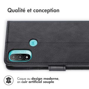 iMoshion Étui de téléphone portefeuille Luxe Motorola Moto E20 - Noir