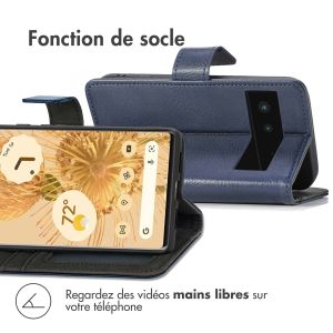 iMoshion Étui de téléphone portefeuille Luxe Google Pixel 6 - Bleu foncé