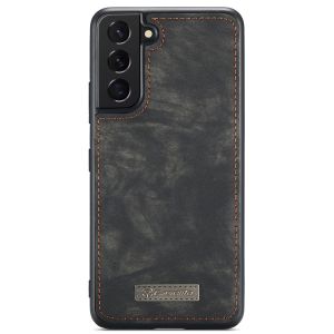 CaseMe Etui de téléphone de luxe en cuir deux en un Samsung Galaxy S22 - Noir