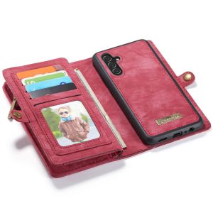 CaseMe Etui de téléphone de luxe en cuir deux en un Samsung Galaxy A13 (5G) / A04s - Rouge
