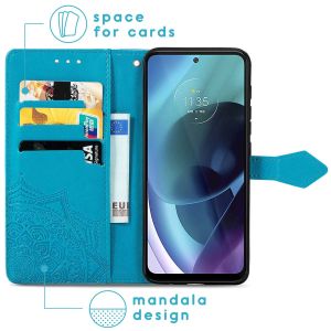 iMoshion Etui de téléphone portefeuille Mandala Motorola Moto G71 - Turquoise