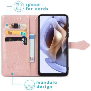 iMoshion Etui de téléphone portefeuille Mandala Motorola Moto G31 / G41 - Rose Dorée