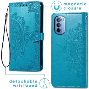 iMoshion Etui de téléphone portefeuille Mandala Motorola Moto G31 / G41 - Turquoise