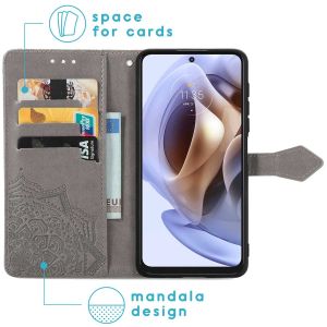 iMoshion Etui de téléphone portefeuille Mandala Motorola Moto G31 / G41 - Gris