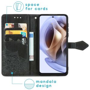 iMoshion Etui de téléphone portefeuille Mandala Motorola Moto G31 / G41 - Noir