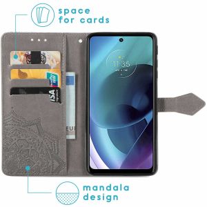 iMoshion Etui de téléphone portefeuille Mandala Motorola Moto G51 - Gris