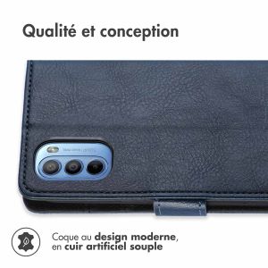iMoshion Étui de téléphone portefeuille Luxe Motorola Moto G31 / G41 - Bleu foncé