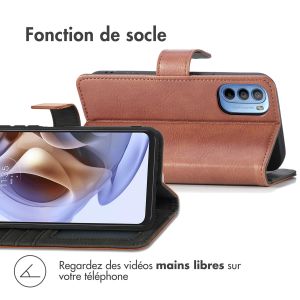 iMoshion Étui de téléphone portefeuille Luxe Motorola Moto G31 / G41 - Brun