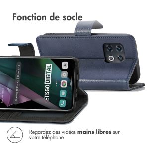 iMoshion Étui de téléphone portefeuille Luxe OnePlus 10 Pro - Bleu foncé