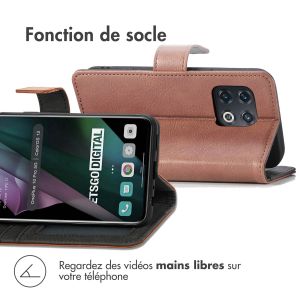 iMoshion Étui de téléphone portefeuille Luxe OnePlus 10 Pro - Brun
