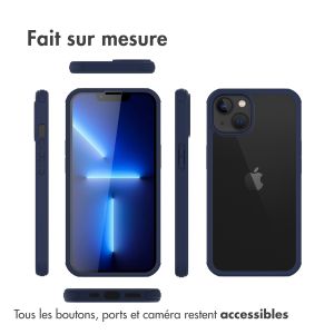 Accezz ﻿Coque de protection intégrale à 360° iPhone 13 Mini - Bleu