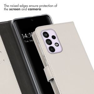 Selencia Étui de téléphone portefeuille en cuir véritable Samsung Galaxy A33 - Mystic Stone