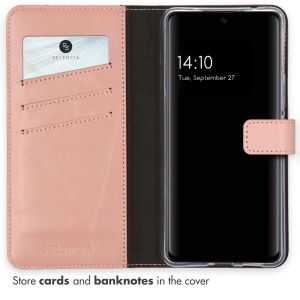 Selencia Étui de téléphone portefeuille en cuir véritable Samsung Galaxy A53 - Dusty Pink