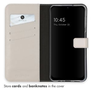 Selencia Étui de téléphone portefeuille en cuir véritable Samsung Galaxy A13 (5G) / A04s - Mystic Stone