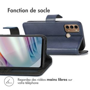 iMoshion Étui de téléphone portefeuille Luxe Motorola Moto G60 - Bleu foncé