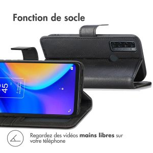 iMoshion Étui de téléphone portefeuille Luxe TCL 20 5G / TCL 20S / TCL 20L (Plus) - Noir