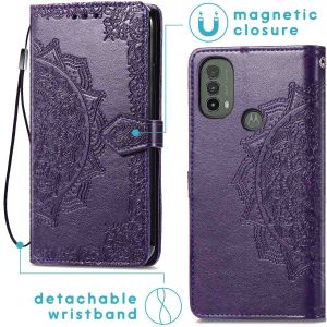 iMoshion Etui de téléphone portefeuille Mandala Motorola Moto E30 / E40 - Violet