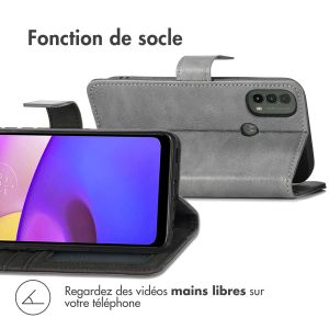 iMoshion Étui de téléphone portefeuille Luxe Motorola Moto E30 / E40 - Gris