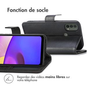 iMoshion Étui de téléphone portefeuille Luxe Motorola Moto E30 / E40 - Noir