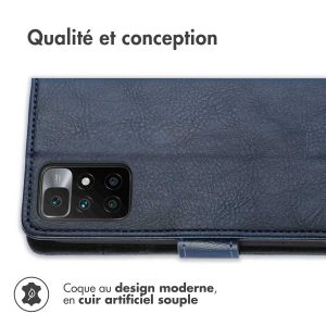 iMoshion Étui de téléphone portefeuille Luxe Xiaomi Redmi 10 - Bleu foncé