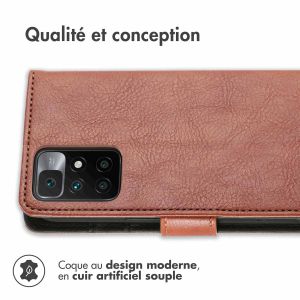 iMoshion Étui de téléphone portefeuille Luxe Xiaomi Redmi 10 - Brun