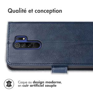 iMoshion Étui de téléphone portefeuille Luxe Xiaomi Redmi 9 - Bleu foncé