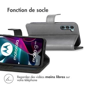 iMoshion Étui de téléphone portefeuille Luxe Motorola Moto G200 - Gris