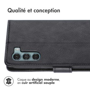 iMoshion Étui de téléphone portefeuille Luxe Motorola Moto G200 - Noir