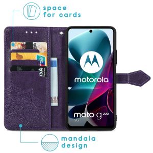 iMoshion Etui de téléphone portefeuille Mandala Motorola Moto G200 - Violet