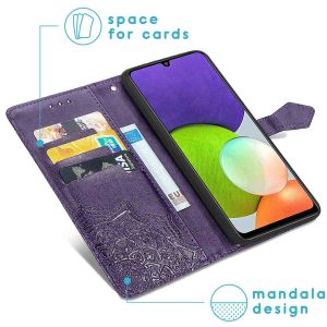 iMoshion Etui de téléphone portefeuille Mandala Samsung Galaxy M22 / A22 (4G) - Violet