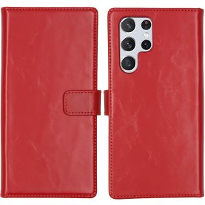 Selencia Étui de téléphone portefeuille en cuir véritable pour Samsung  Galaxy S22 Ultra - Rouge