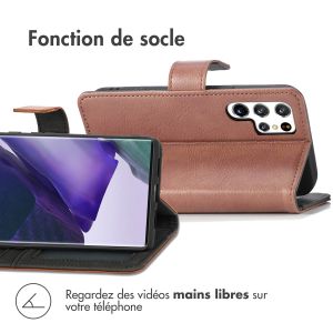 iMoshion Étui de téléphone portefeuille Luxe Samsung Galaxy S22 Ultra - Brun