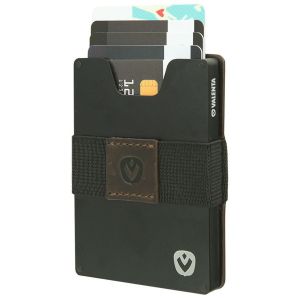 Valenta ﻿Card Case Alu + Money Strap - Vintage Brown