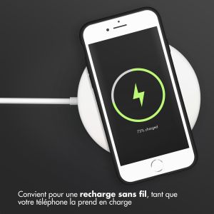 Accezz Coque Liquid Silicone iPhone SE (2022 / 2020) / 8 / 7 - Noir