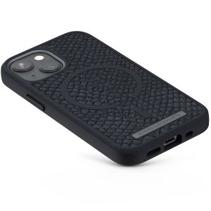 Njorð Collections Coque Salmon Leather MagSafe iPhone 13 Mini - Dark Grey