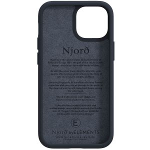 Njorð Collections Coque Salmon Leather MagSafe iPhone 13 Mini - Dark Grey